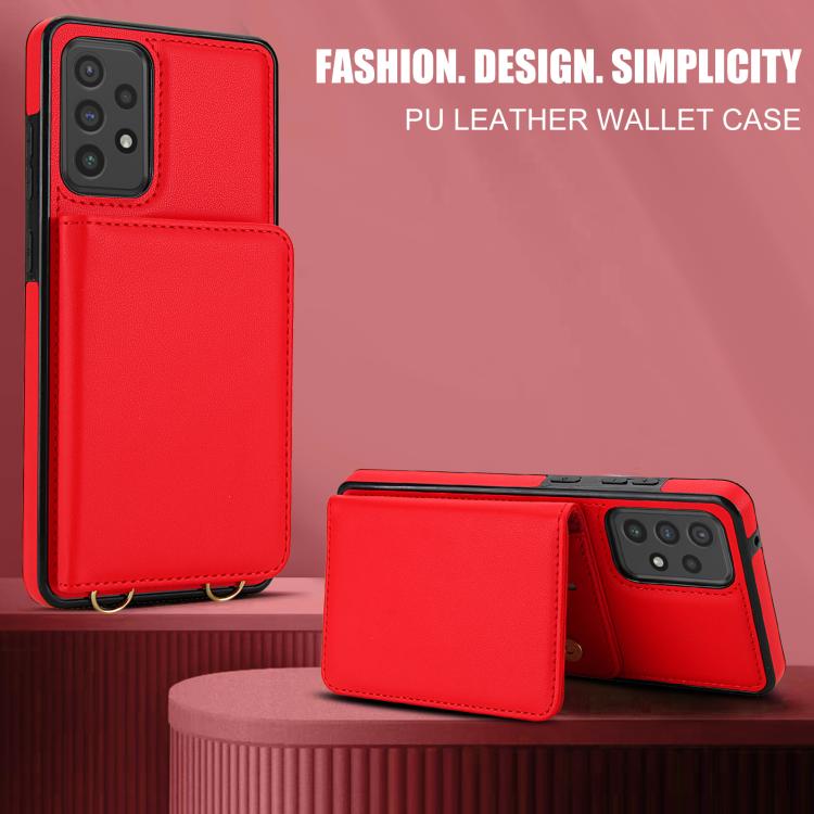For Samsung Galaxy A53 5G / 4G Crossbody Dual-buckle Wallet RFID Back Leather Phone Case