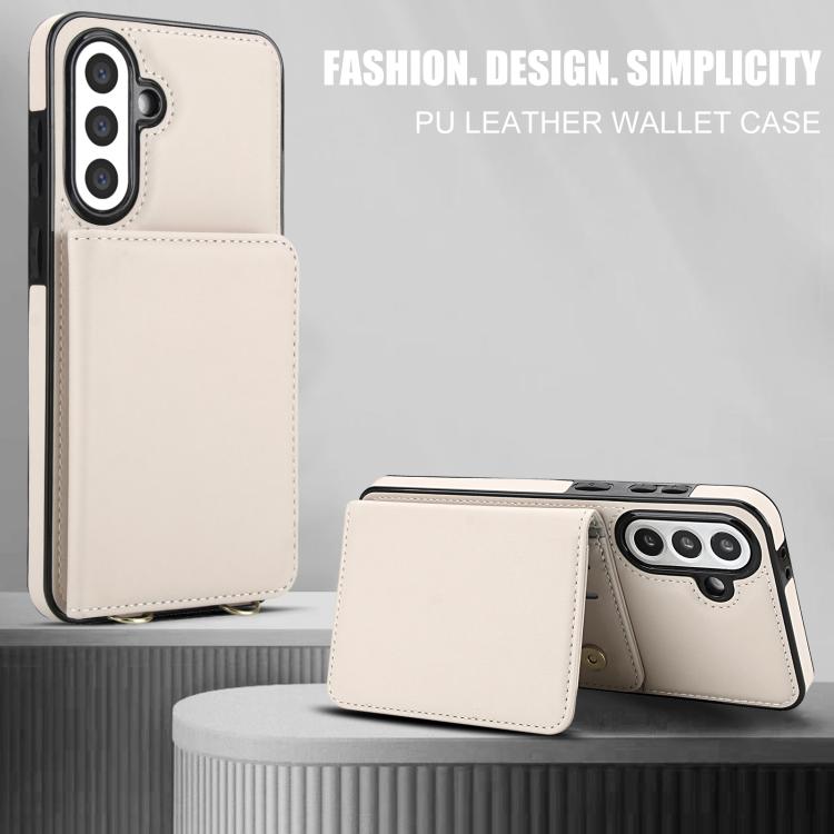 For Samsung Galaxy A56 5G Crossbody Dual-buckle Wallet RFID Back Leather Phone Case