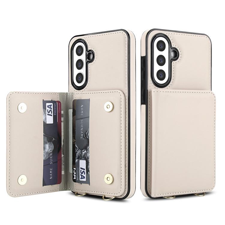 For Samsung Galaxy A36 5G Crossbody Dual-buckle Wallet RFID Back Leather Phone Case