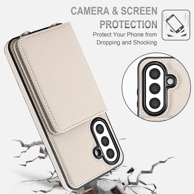 For Samsung Galaxy A36 5G Crossbody Dual-buckle Wallet RFID Back Leather Phone Case