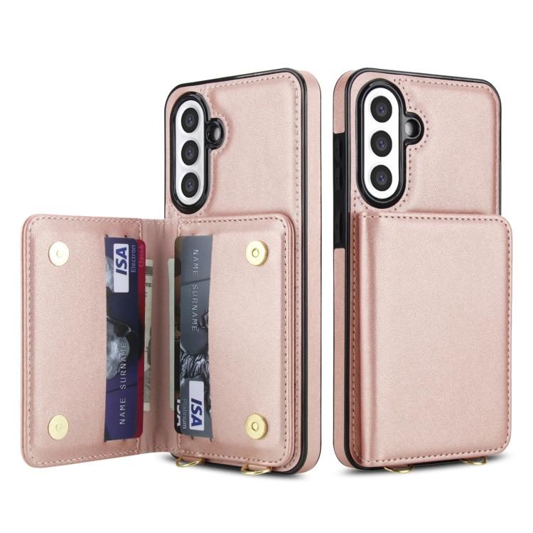 For Samsung Galaxy A36 5G Crossbody Dual-buckle Wallet RFID Back Leather Phone Case
