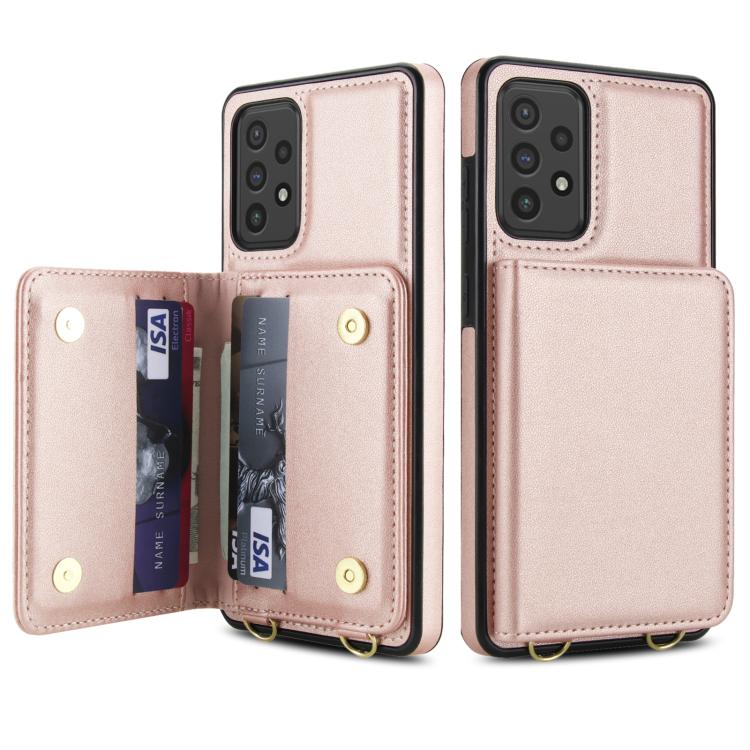 For Samsung Galaxy A72 5G / 4G Crossbody Dual-buckle Wallet RFID Back Leather Phone Case