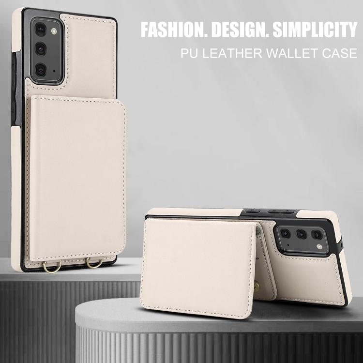 For Samsung Galaxy Note20 Crossbody Dual-buckle Wallet RFID Back Leather Phone Case