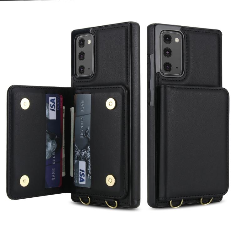 For Samsung Galaxy Note20 Crossbody Dual-buckle Wallet RFID Back Leather Phone Case