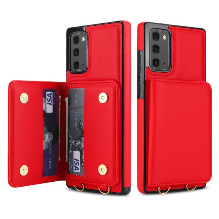For Samsung Galaxy Note20 Crossbody Dual-buckle Wallet RFID Back Leather Phone Case