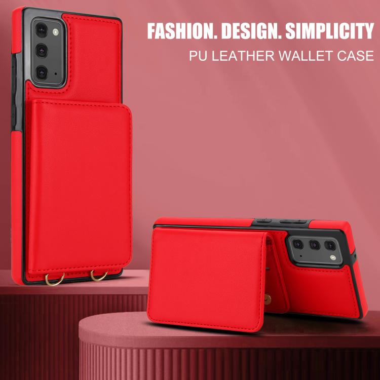 For Samsung Galaxy Note20 Crossbody Dual-buckle Wallet RFID Back Leather Phone Case