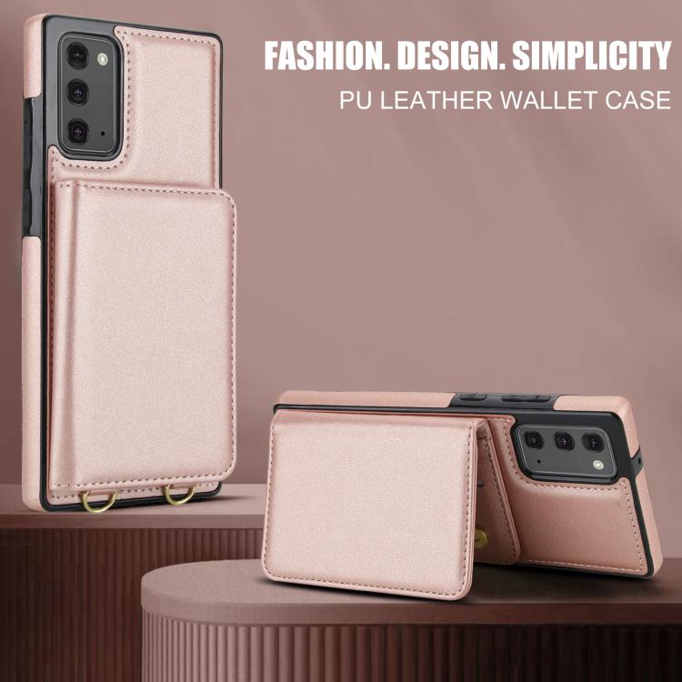 For Samsung Galaxy Note20 Crossbody Dual-buckle Wallet RFID Back Leather Phone Case