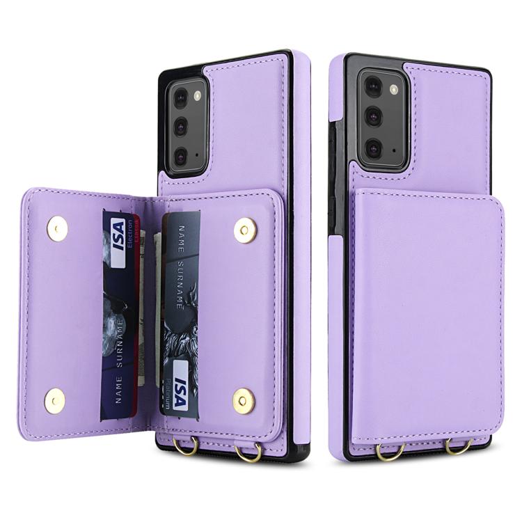 For Samsung Galaxy Note20 Crossbody Dual-buckle Wallet RFID Back Leather Phone Case