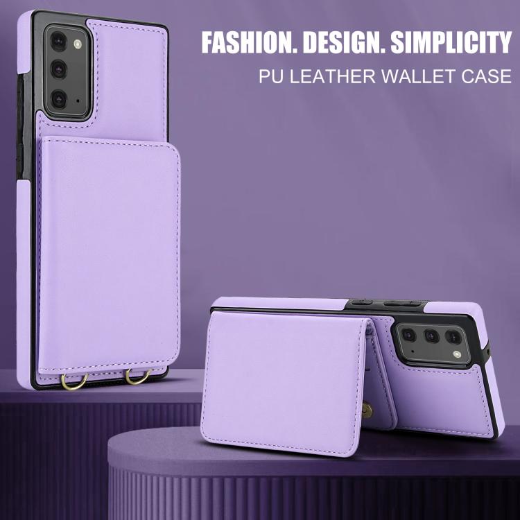 For Samsung Galaxy Note20 Crossbody Dual-buckle Wallet RFID Back Leather Phone Case