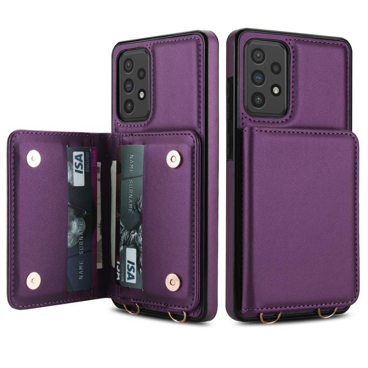 For Samsung Galaxy Note20 Ultra Crossbody Dual-buckle Wallet RFID Back Leather Phone Case