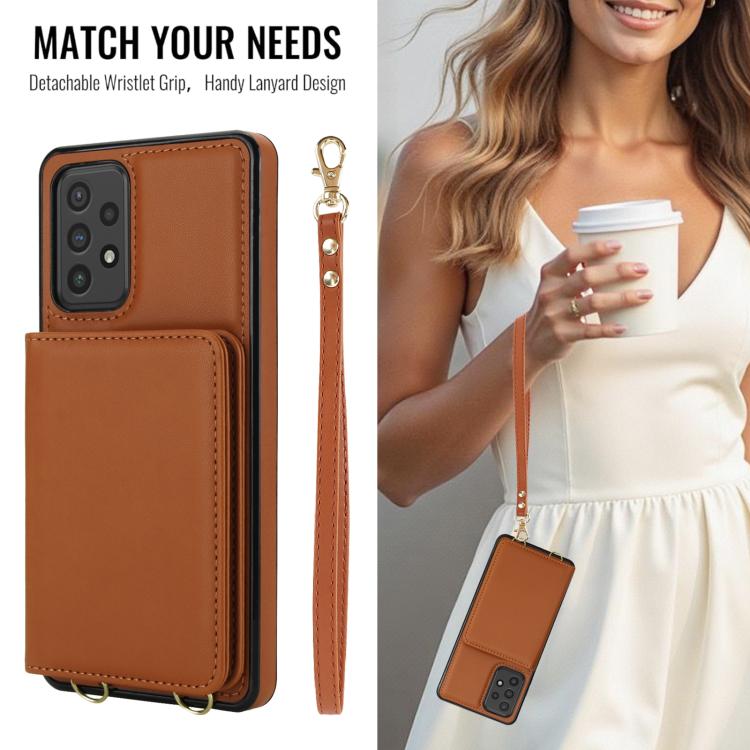 For Samsung Galaxy Note20 Ultra Crossbody Dual-buckle Wallet RFID Back Leather Phone Case