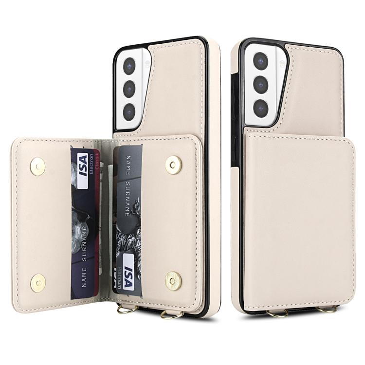 For Samsung Galaxy S21+ 5G Crossbody Dual-buckle Wallet RFID Back Leather Phone Case