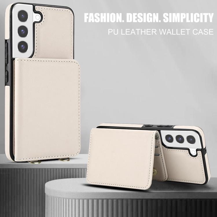 For Samsung Galaxy S21 FE 5G Crossbody Dual-buckle Wallet RFID Back Leather Phone Case