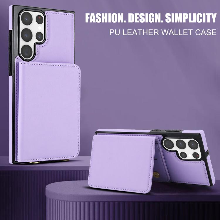 For Samsung Galaxy S23 Ultra 5G Crossbody Dual-buckle Wallet RFID Back Leather Phone Case