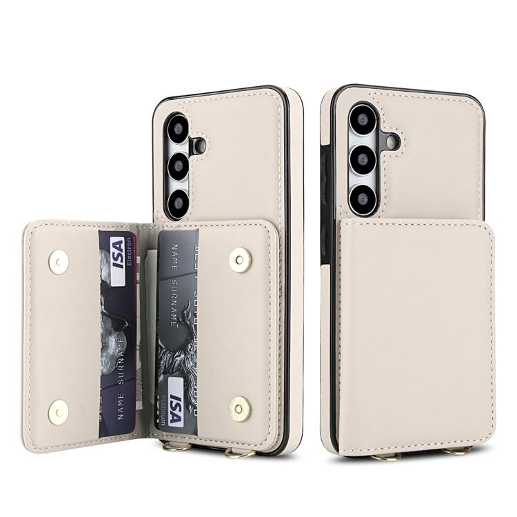 For Samsung Galaxy S24 5G Crossbody Dual-buckle Wallet RFID Back Leather Phone Case