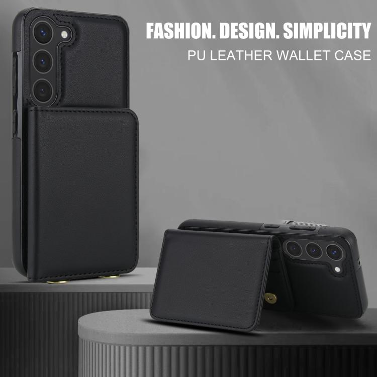 For Samsung Galaxy S25 5G Crossbody Dual-buckle Wallet RFID Back Leather Phone Case
