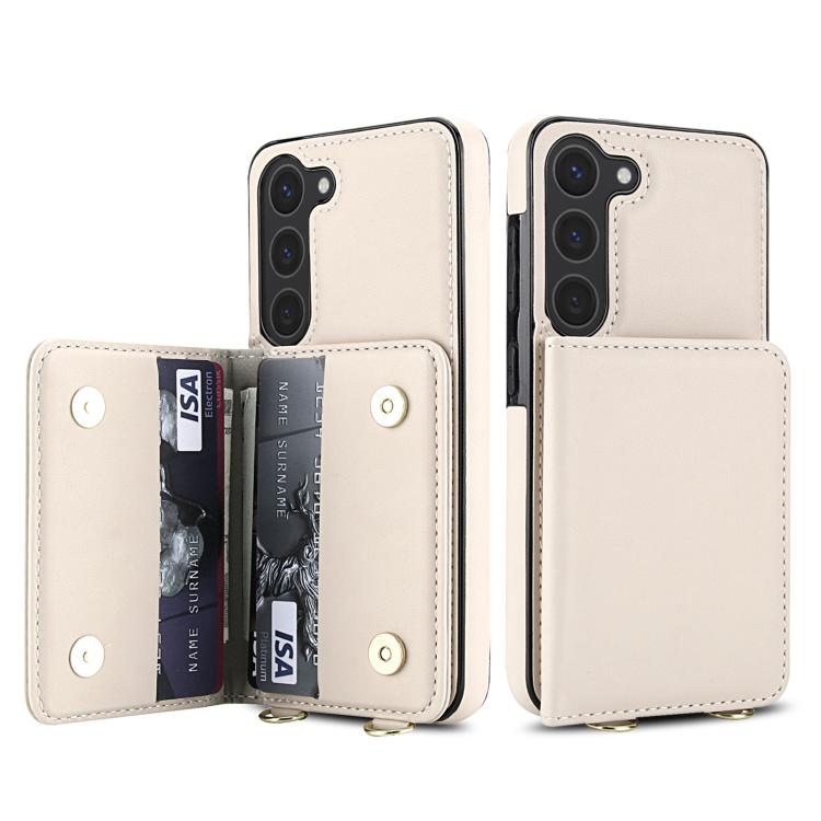 For Samsung Galaxy S25+ 5G Crossbody Dual-buckle Wallet RFID Back Leather Phone Case