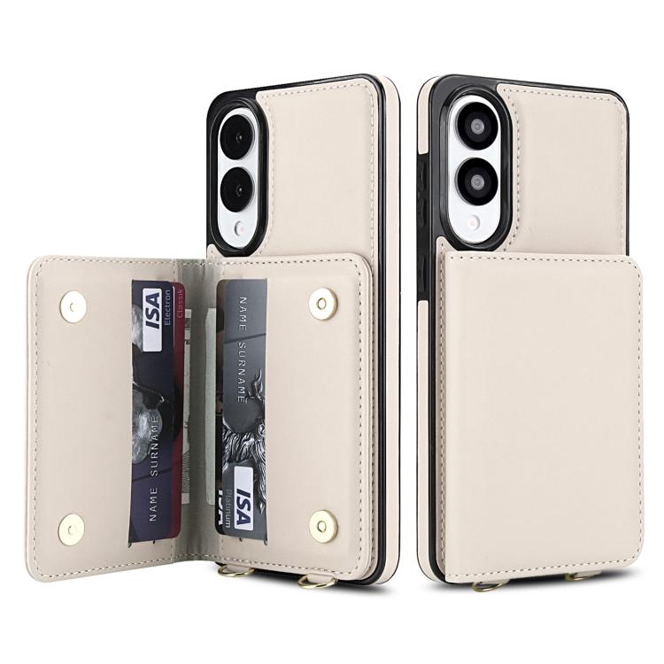 For Samsung Galaxy S25 Edge 5G Crossbody Dual-buckle Wallet RFID Back Leather Phone Case