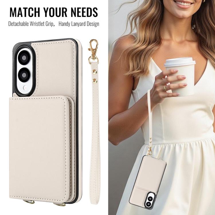 For Samsung Galaxy S25 Edge 5G Crossbody Dual-buckle Wallet RFID Back Leather Phone Case