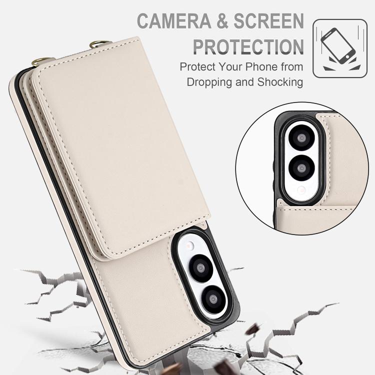 For Samsung Galaxy S25 Edge 5G Crossbody Dual-buckle Wallet RFID Back Leather Phone Case