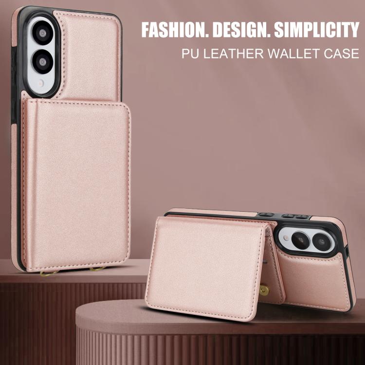 For Samsung Galaxy S25 Edge 5G Crossbody Dual-buckle Wallet RFID Back Leather Phone Case