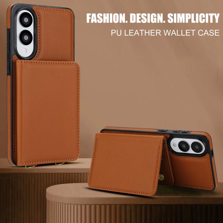 For Samsung Galaxy S25 Edge 5G Crossbody Dual-buckle Wallet RFID Back Leather Phone Case