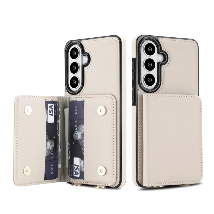 For Samsung Galaxy S26 5G Crossbody Dual-buckle Wallet RFID Back Leather Phone Case
