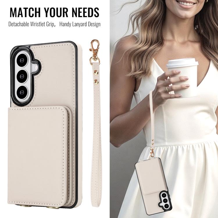 For Samsung Galaxy S26 5G Crossbody Dual-buckle Wallet RFID Back Leather Phone Case