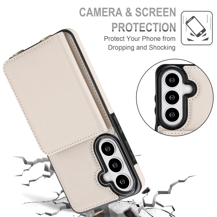 For Samsung Galaxy S26 5G Crossbody Dual-buckle Wallet RFID Back Leather Phone Case