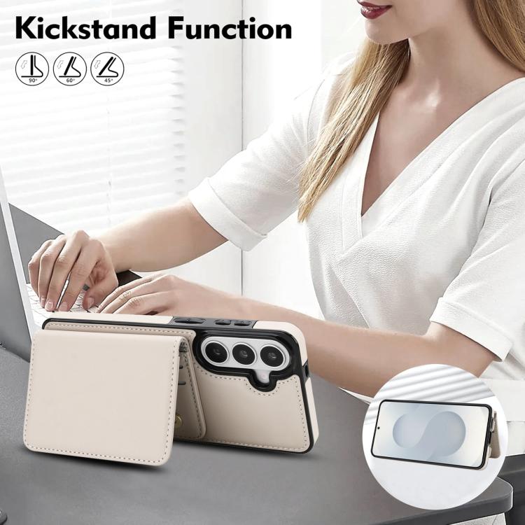 For Samsung Galaxy S26 5G Crossbody Dual-buckle Wallet RFID Back Leather Phone Case