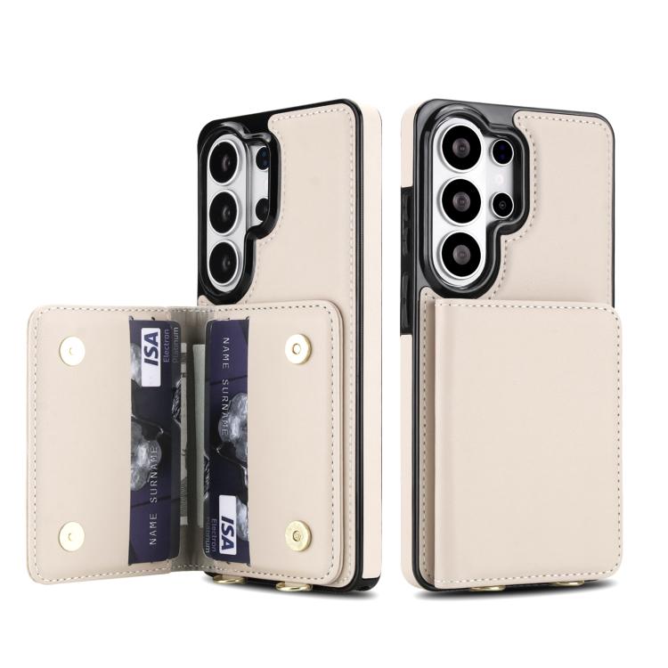 For Samsung Galaxy S26 Ultra 5G Crossbody Dual-buckle Wallet RFID Back Leather Phone Case