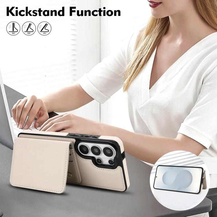 For Samsung Galaxy S26 Ultra 5G Crossbody Dual-buckle Wallet RFID Back Leather Phone Case