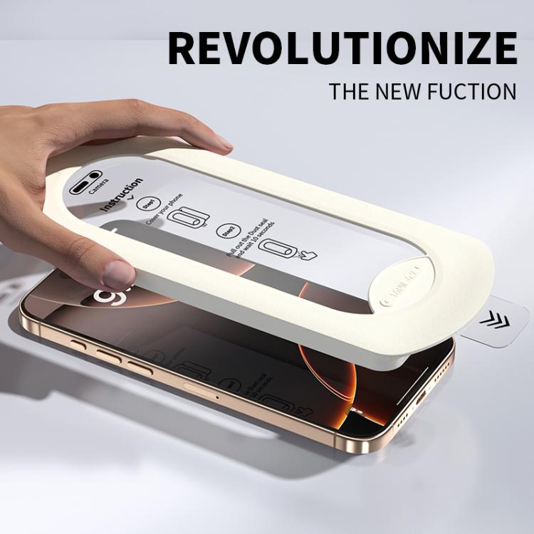 For iPhone 15 Easy Install Box Dust-Free HD Tempered Glass Film