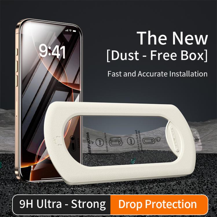 For iPhone 12 Pro Max Easy Install Box Dust-Free HD Tempered Glass Film