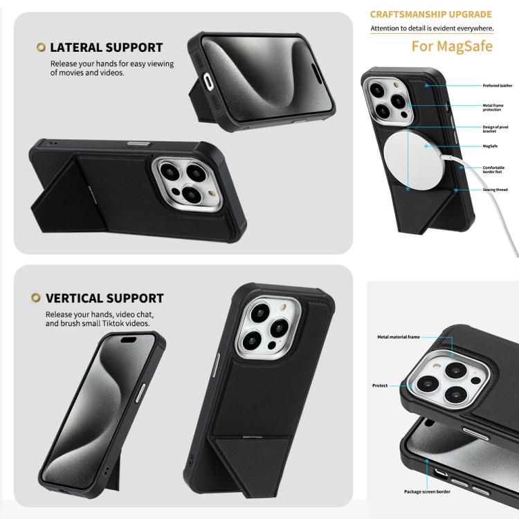 For iPhone 13 Pro Fabric Feel PU MagSafe Phone Case