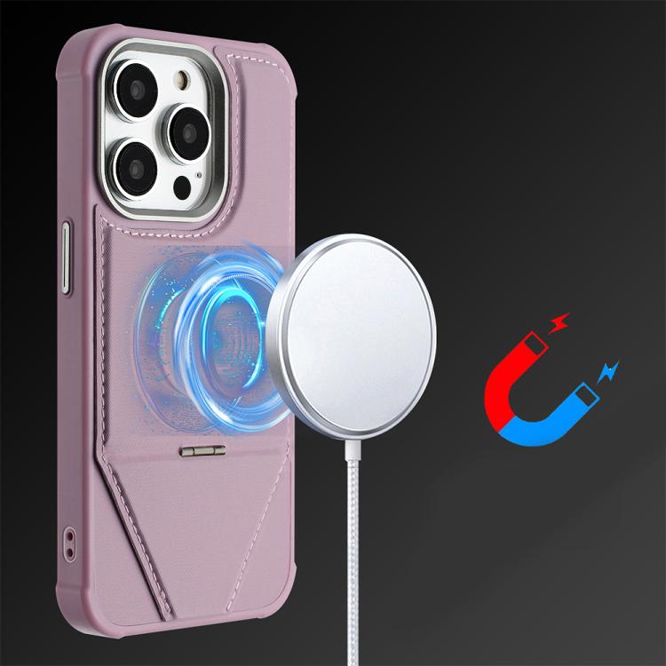 For iPhone 14 Pro Fabric Feel PU MagSafe Phone Case