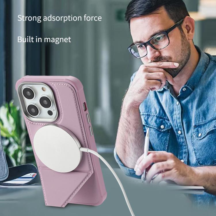 For iPhone 15 Fabric Feel PU MagSafe Phone Case