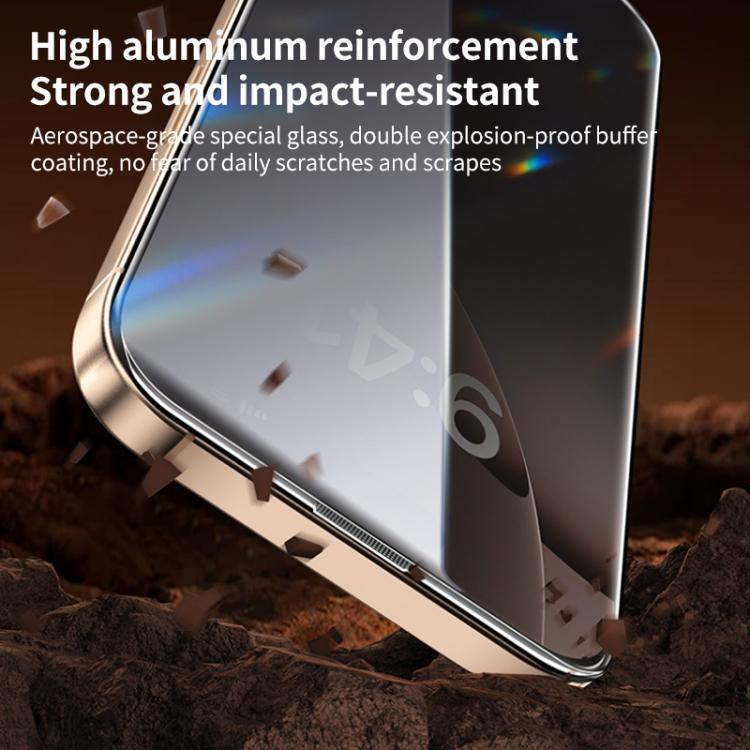 For iPhone 16 Pro Max Easy Install Box Dust-Free Privacy Tempered Glass Film