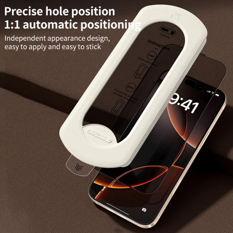 For iPhone 13 / 13 Pro / 14 Easy Install Box Dust-Free Privacy Tempered Glass Film