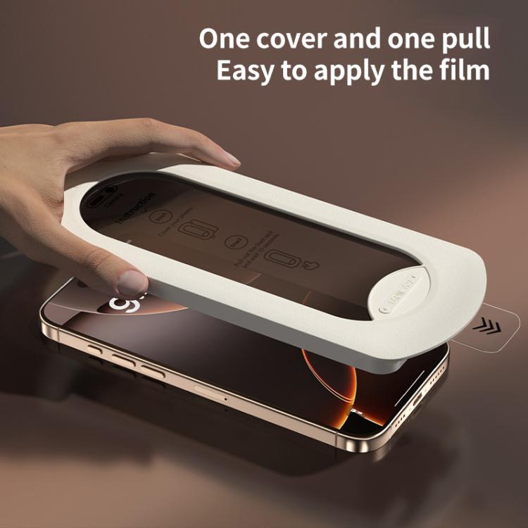 For iPhone 14 Pro Max Easy Install Box Dust-Free Privacy Tempered Glass Film