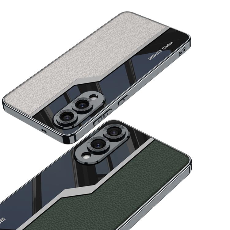 For Samsung Galaxy S25 Edge 5G GKK Plating TPU + Leather Supercar Full Coverage Phone Case