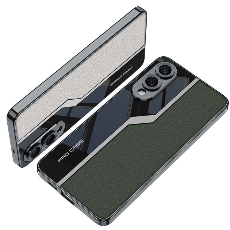 For Samsung Galaxy S25 Edge 5G GKK Plating TPU + Leather Supercar Full Coverage Phone Case
