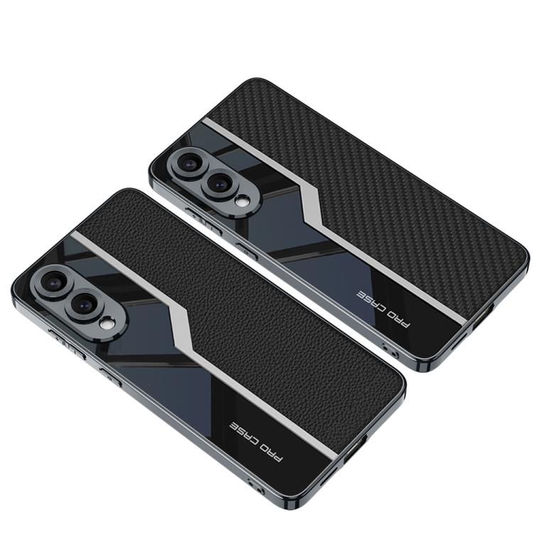 For Samsung Galaxy S25 Edge 5G GKK Plating TPU + Leather Supercar Full Coverage Phone Case