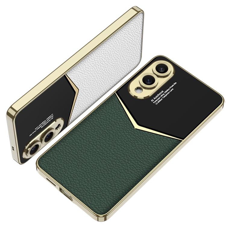 For Samsung Galaxy S25 Edge 5G GKK Plating Soft TPU + Leather Full Coverage Phone Case without Pen