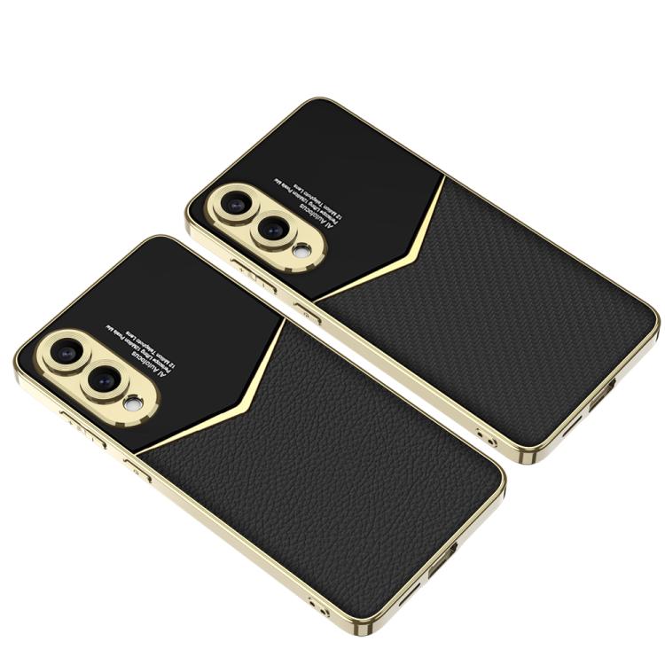 For Samsung Galaxy S25 Edge 5G GKK Plating Soft TPU + Leather Full Coverage Phone Case without Pen