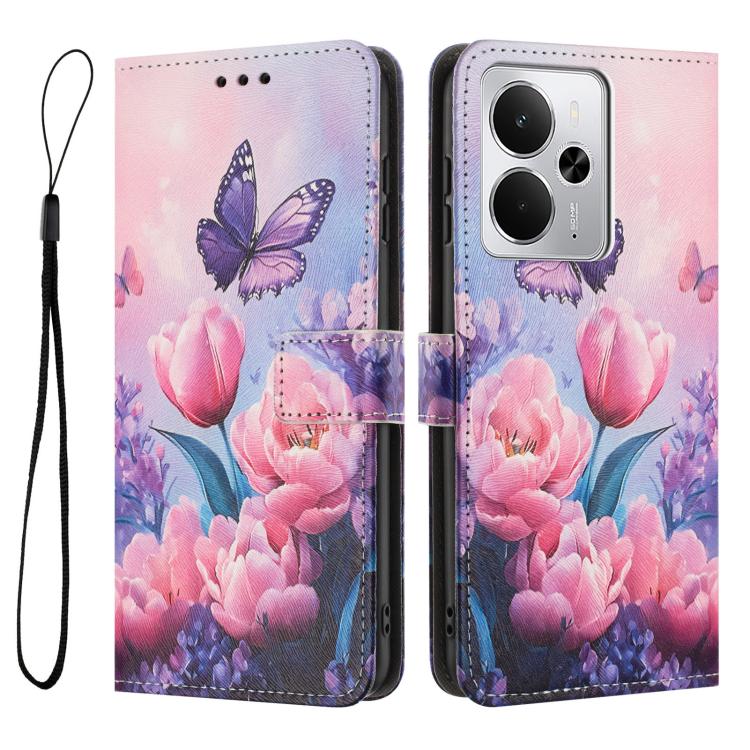 For Realme 14 / P3 5G / 14T 5G Color Drawing Pattern Leather Phone Case