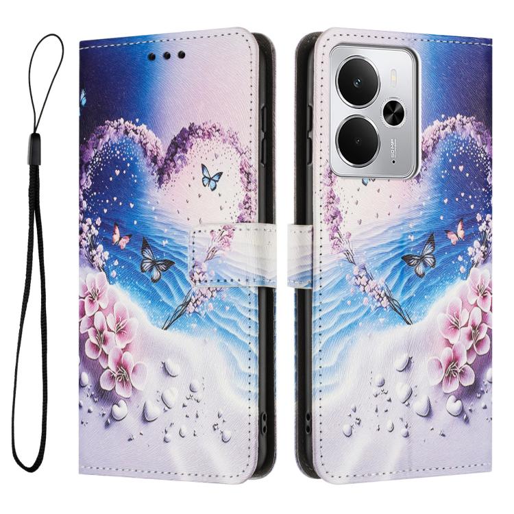 For Realme 14 / P3 5G / 14T 5G Color Drawing Pattern Leather Phone Case