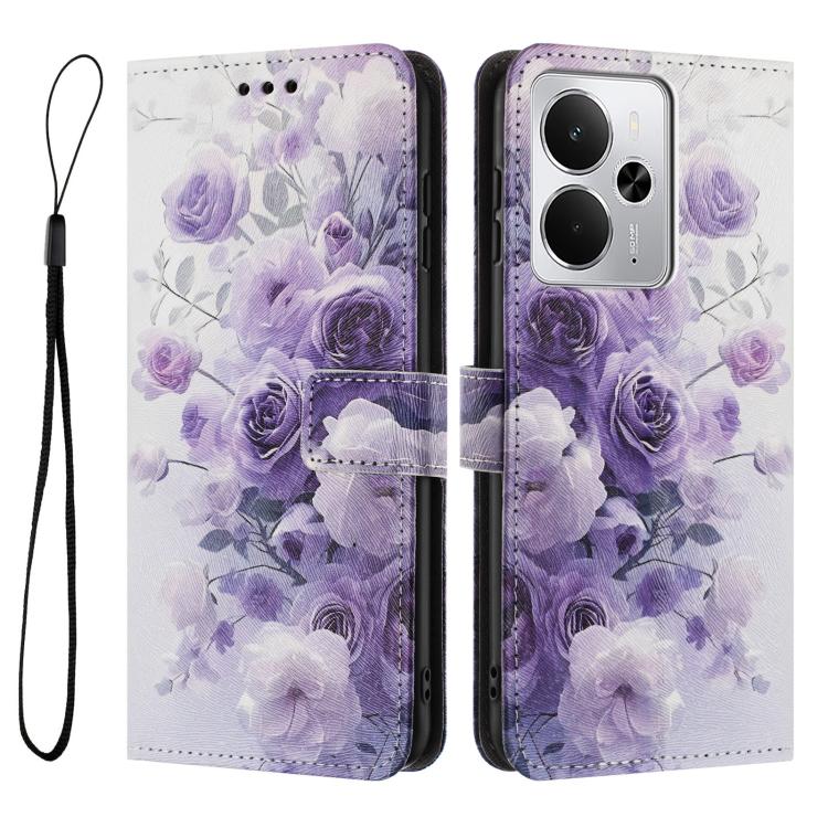 For Realme 14 / P3 5G / 14T 5G Color Drawing Pattern Leather Phone Case