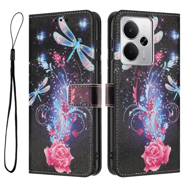 For Realme 14 / P3 5G / 14T 5G Color Drawing Pattern Leather Phone Case