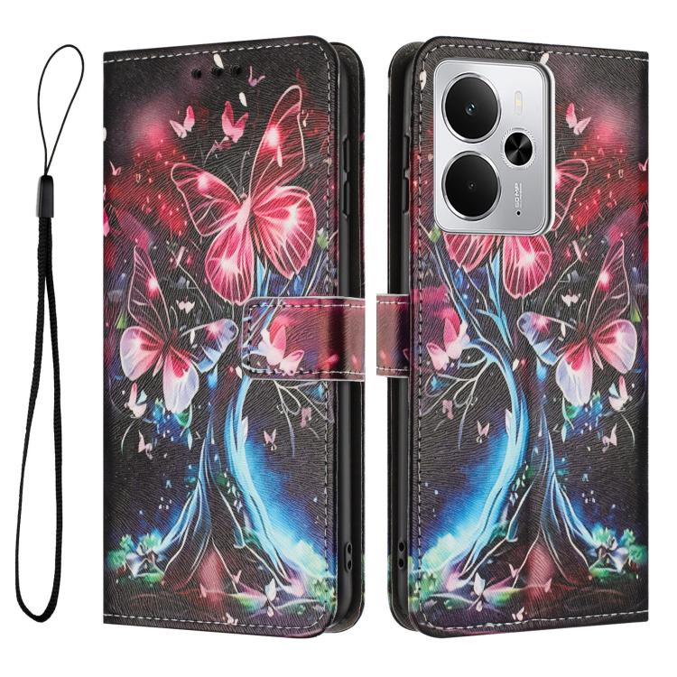 For Realme 14 / P3 5G / 14T 5G Color Drawing Pattern Leather Phone Case